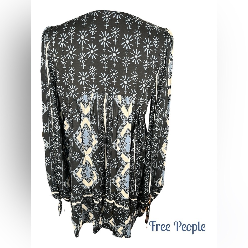 Free People | Down By The Bay Dress in Black Print - Picture 5 of 9